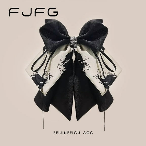 Retro-inspired, high-end watercolor butterfly bow hair clip