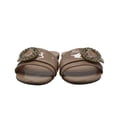 thumbnail image 4 of Blush Rhinestone Buckle Slip On Flat Sandals, 4 of 6