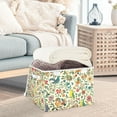 thumbnail image 3 of Yayeee Collapsible Cube Storage Bin with Lid Fabric Closet Decorative Basket with Handles, Beige Cartoon Animals, 3 of 7