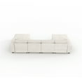 thumbnail image 4 of JERFIT Modern U-Shaped Convertible Sectional Sofa with Storage, Corduroy Fabric, 4-Seat Large Chaise Lounge for Living Room, Beige, 4 of 8
