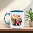 thumbnail image 5 of Be My Valentine's Labrador Retriever Truck Full of Love Flower Balloon 11oz Accent Two-tone Mug Lab Dog Lover Gifts Coffee Tea Cup - 02029, 5 of 5