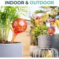 thumbnail image 2 of 6-Pack Plant Watering Globes - Self Watering Bulbs for Indoor & Outdoor Plants - Hand-Blown & Colorful Water Globes - Aqua Globes for Plants - Measures 6" L x 2.5" D, 2 of 12