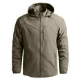 thumbnail image 1 of SHOPESSA Men's Lightweight Rain Jacket Waterproof Raincoat Windbreaker Hooded Active Outdoor Shell Jacket for Hiking Work, 1 of 4
