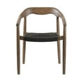 thumbnail image 4 of Santo Indoor Outdoor Stackable Dining Chair in Eucalyptus Wood with Charcoal Rope - Set of 2, 4 of 5