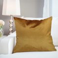 thumbnail image 2 of Northlight 18" Solid Golden Mustard Plush Velvet Square Throw Pillow with Piped Edging, 2 of 5