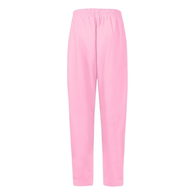 DENGDENG Valentine's Day Plus Size Petite Sweatpants for Women Fall Love  Heart Printed Baggy Pants with Pockets Track High Waisted Sweatpants Wide  Leg Drawstring Joggers Pants Pink XXL 