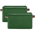 thumbnail image 2 of FREEAMG Forest Green Color Storage Bin for Toy Storage Basket Dirty Clothes Sundries Office Home Closet Organizer Shelf Cube Box Waterproof Laundry Basket, 2 PCS, 2 of 7