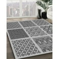thumbnail image 2 of Ahgly Company Indoor Round Patterned Gray Cloud Gray Area Rugs, 3' Round, 2 of 6