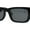 All Black, variant on Womens Rectangle Mod Thick Arm Plastic Minimal Sunglasses White Black