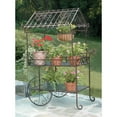 thumbnail image 2 of Deer Park Steel Large Flower Cart, Natural, 2 of 2
