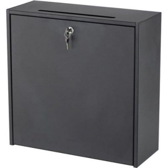 18 x 7 x 18 in. Wall-Mountable Interoffice Mailbox, Black