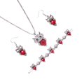thumbnail image 1 of Conjuntos de joyería Zulema Plata tibetana Búho turquesa Collar y Pendientes Búho Rojo, 1 of 8