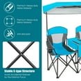 thumbnail image 5 of Spaco Portable Folding Camping Canopy Chairs with Cup Holder-Blue,Folding Camping Chairs for Adult Hiking Fishing Beach, 5 of 8