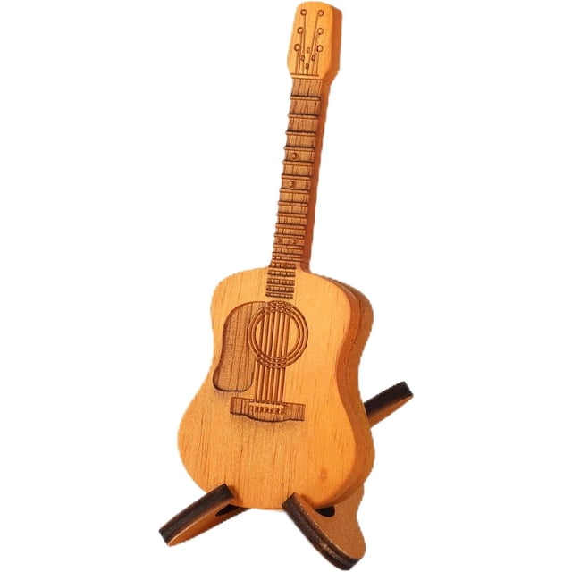 Guitar Pick Box, Wooden Acoustic Guitar Pick Case Custom Guitar Pick Holder with 3 Guitar Picks and Stand Guitar Pick Rack Guitar Pick Storage Container for Guitar Electric Bass Ukulele Lovers