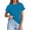 BY30_Royal Blue, variant on Lumtrix Womens Oversized T Shirts Summer Rolled Short Sleeve Tops Casual Loose Fit Basic Crew Neck Tees Khaki M
