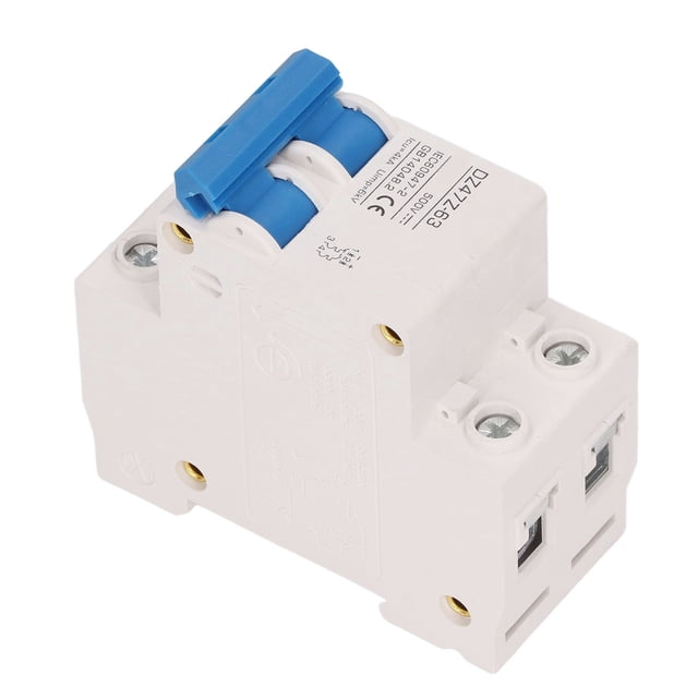 2P Circuit Breaker DC500V Fast Tripping DIN Rail Mount Miniature Circuit Breaker for Solar Photovoltaic DC Power Systems