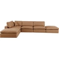 thumbnail image 4 of Meridian Furniture Comfy Cognac Vegan Leather 6-Pc. Modular Sectional, 4 of 11