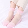 thumbnail image 2 of iHPH7 Women Sheer Socks Sheer Ankle Socks for Women Lace Socks Pink One Size, 2 of 4