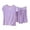 Purple, variant on Ohufall Women's Pajama Set V Neck Sleeveless Loose Tank Top + Drawstring Ruffle Hem Soft Short Pants Pajama Sets
