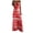 Red, variant on IROINNID Women's Sundress Fashion Holiday Summer Sleeveless V Neck Sexy Long Dress Prints Drop Waist Dress