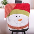 thumbnail image 2 of Advancent Funda para silla de Navidad de dibujos animados comedor boda antideslizante con sombrero lindo Santa Claus hogar Bar muebles funda Kits de decoración para fiestas Muñeco de nieve, 2 of 6