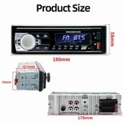 Single Spindle Short Dual USB Car Bluetooth MP3 Player Red Light Model 521