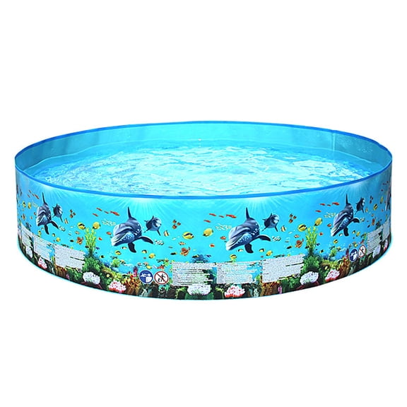 Dcenta Portable Inflation-free Hard Swimming Pool Folding Pool Family Swimming Pool Round Swimming Pool for Babies Adults