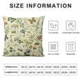 thumbnail image 5 of COMIO Floral Throw Pillow Cushion Cover, Vintage Garden Plants Herbs Flowers Botanical Classic Design Art, Decorative Square Accent Pillow Case, Reseda Green Beige, 5 of 5