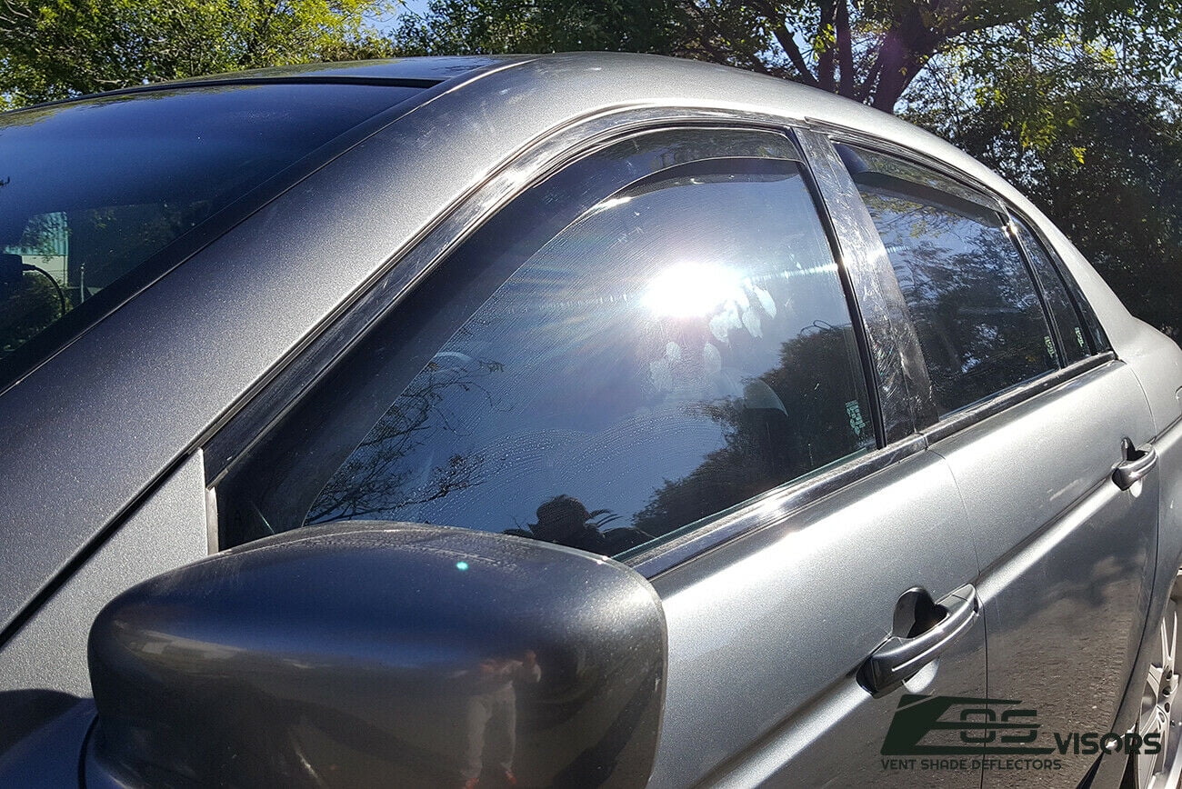 JDM In-Channel Style Side Window Visors Deflectors Rain Guard For 04-08 Acura TL