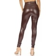 thumbnail image 5 of Sakkas Matte Liquid High Waist Stretch Leggings - Made in USA - Brown - 2X, 5 of 6