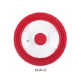 thumbnail image 4 of Langgg Rust-proof Pot Lid Handle And Sealing Good Sealing Kitchen Pot Coverl Food Lids red 18-20-22, 4 of 6