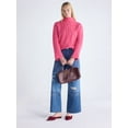 thumbnail image 2 of Free Assembly Women's Cable Knit Mock Neck Sweater, Midweight, Sizes XS-XXL, 2 of 5