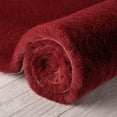 thumbnail image 5 of Soft Fluffy Faux Rabbit Fur Area Rugs, Indoor Decor Mat, 2 x 6 Feet, Red, 1 Pack, 5 of 5