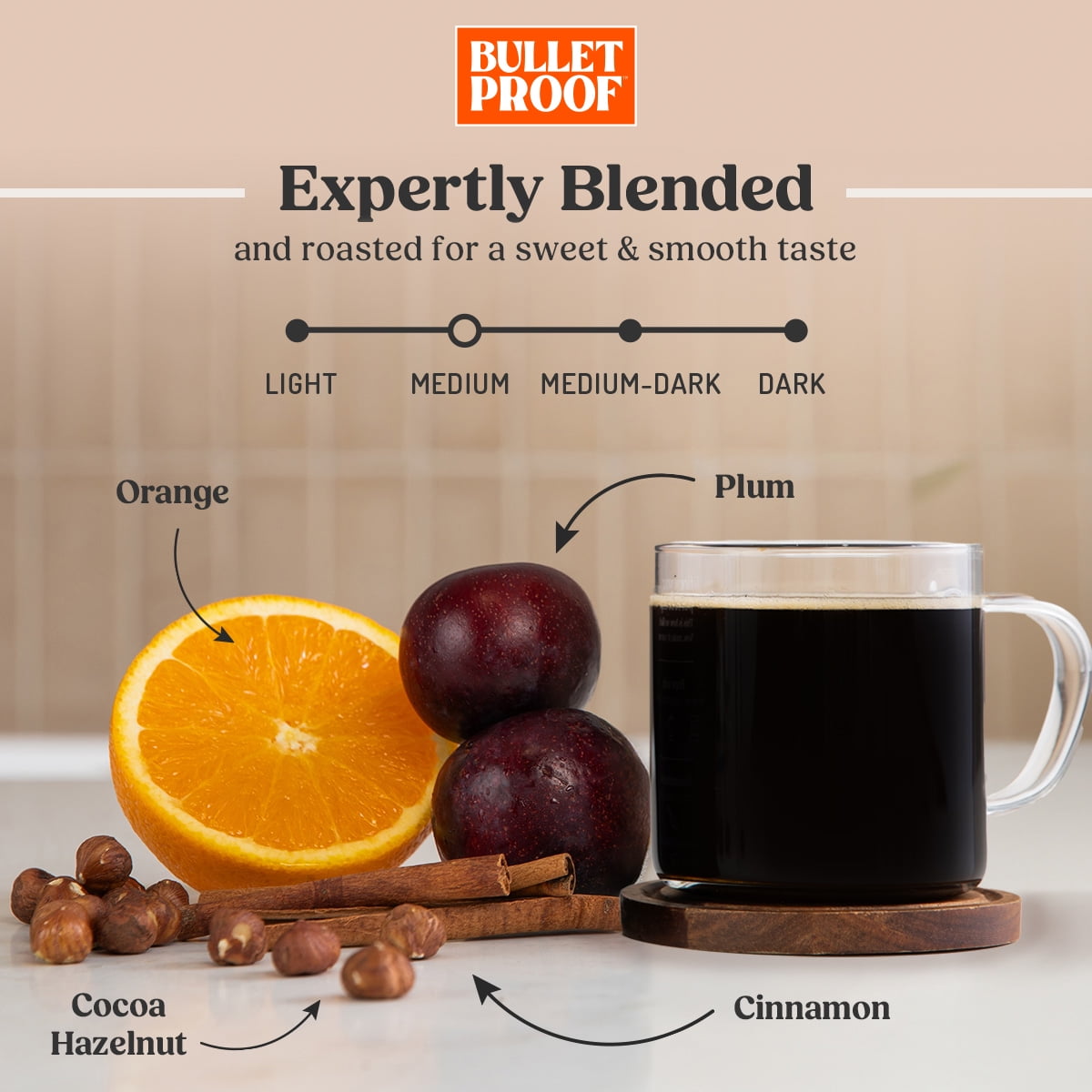 Bulletproof Original Medium Roast Single-Serve Pods, 24 Count, 100% Arabica Coffee, Clean Coffee Tested for Toxins
