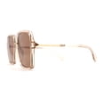 thumbnail image 3 of Womens Oversize Rectangle Designer Butterfly Sunglasses Beige Brown, 3 of 4