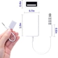 thumbnail image 1 of USB Aux o Cable Adapter 3.5mm Male Jack Plug to 2.0 Female Car Converter Cord OTG Cable Decode Function, 1 of 5