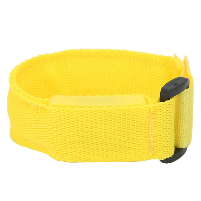 LED Bracelet, Adjustable 3 Gear Lighting Mode LED Armband High Visibility For Outdoor Night Sports For Bikers For Joggers Yellow