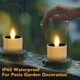 thumbnail image 3 of PYYNA-Solar Candles Outdoor Waterproof, Pack of 6 LED Flameless Solar Tea Lights Candles with Dusk to Dawn Sensor for Windows Outside Lantern Porch Garden Patio Decor, 3 of 4