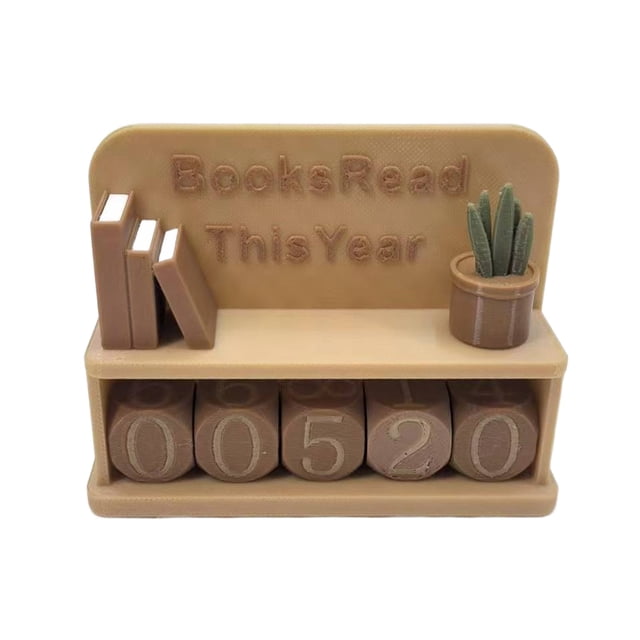 Room Decor Books Read This Year Sign 3D Printed Books Read This Year Pratical Bookshelf Decor Modern Reading Counter for Library Decor Teachers Readers Desktop Ornament Decor Tabletop Decoration,Desk