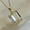 Rose, variant on Natural Clear Quartz Pendant, 14K Solid Yellow Gold Crystal Pendant, April Birthstone Pendant, Clear Quartz Octagon Pendant, Christmas Gift