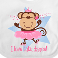 thumbnail image 4 of Inktastic Monkey Love Tutu Dance Girls Baby Bib, 4 of 4