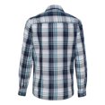thumbnail image 2 of Burnside Womens Long Sleeve Plaid Shirt, 2XL, Navy, 2 of 2