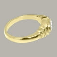 thumbnail image 4 of LBG British Made 10k Yellow Gold Synthetic Cubic Zirconia Unisex Anniversary Ring - 33 size options - Size 4.5, 4 of 6