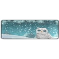 thumbnail image 5 of SKYSONIC 2X6 Feet Christmas Cute White Owl Runner Rug with Rubber Backing, Winter Snowy Forrest Landscape Non Slip Entryway Rug Runner Washable Soft Area Rug Carpet for Hallway Bedroom Kitchen Decor, 5 of 6