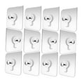 thumbnail image 3 of GAXIRE 30 Pcs Self-Adhesive Picture Hooks Damage-Free Wall Hangers Transparent Steel for Home Office School Decor, 3 of 7