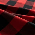 thumbnail image 3 of 3 Pc Cotton Classic Country Farmhouse Kitchen Window Curtain -Red & Black Buffalo Check Tier & Valance Set, 54" x 18" / 27" x 36", 3 of 6