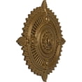 thumbnail image 3 of 29 1/8"OD x 1 1/4"ID x 4"P Haylynn Ceiling Medallion (Fits Canopies up to 1 1/4"), Hand-Painted Pale Gold, 3 of 7