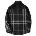 thumbnail image 4 of Maoxin Mens Jacket Men's Lapel Splice Solid Color Multi pocket Button Denim Outwear Trend Long Sleeve Jacket Coat Spring/Autumn Clothing Black L, 4 of 7