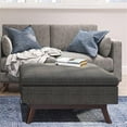 thumbnail image 3 of SIMPLIHOME Owen Table Basse Carrée de 36 Pouces de Large avec Dessus Relevable et Rangement, Pouf Repose-Pieds de Cocktail en Tissu Ébène Rembourré, Milieu du Siècle, Salon, 3 of 7