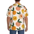 thumbnail image 3 of Yiaed Peach1 Print Mens Casual Wrinkle Free Shirts Short Sleeve Button Down Summer Stretch Dress Shirt-4X-Large, 3 of 5